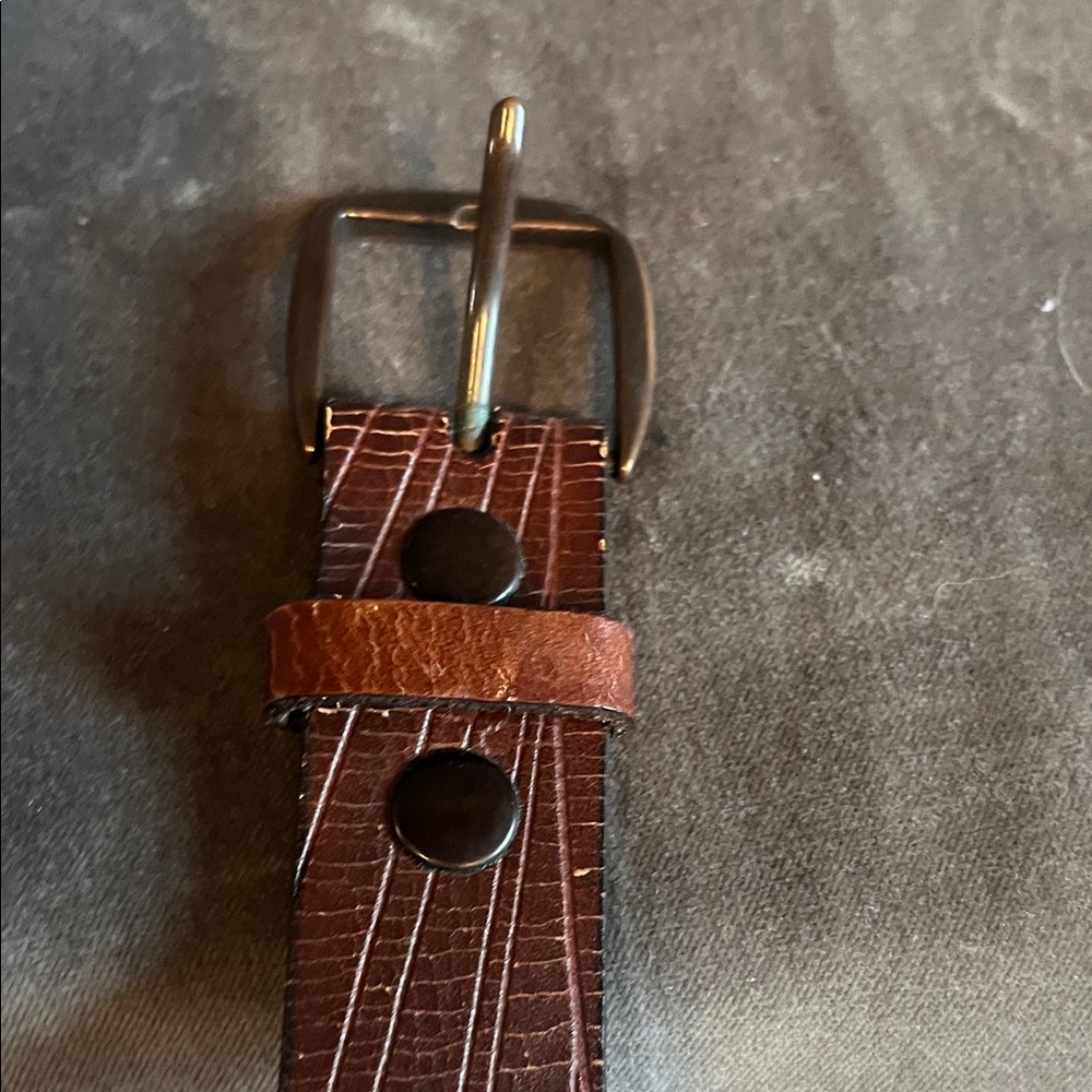 Marc Jacobs Distressed Brown Leather Belt